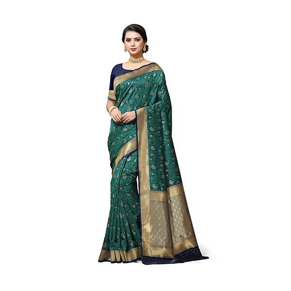 Banarasi-Silk-Saree---Green