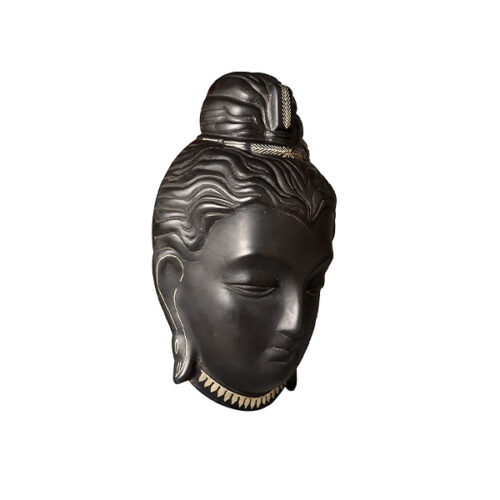 Bidri Art - Pure Silver Budha Face 1