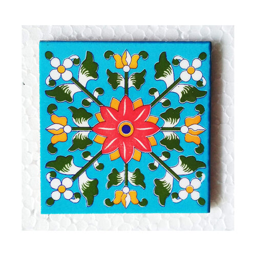 Blue Art Pottery_Floral Decorative Flooring Wall Crafted Tabletop 5