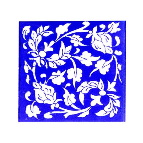 Blue Art Pottery_Home Decor Tile (Blue _ White) 1