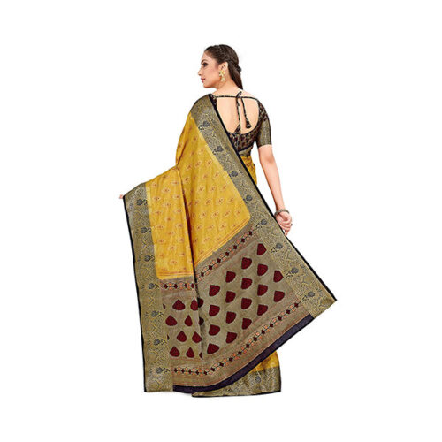 Paithani-Art-Silk-Saree-With-Unstitched-Blouse-Piece-(Brown)-3