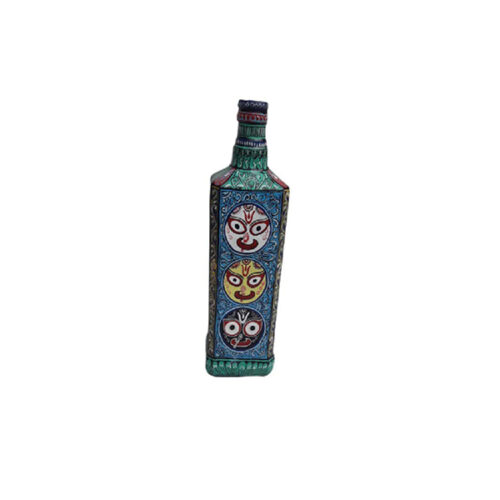 Pattachitra – Painting on Glass Bottle 1
