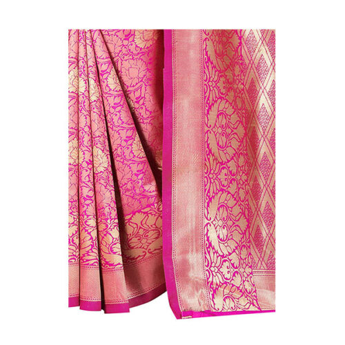 Banarasi Silk Jacquard Saree (Pink)